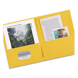 Two-pocket Folder, 40-sheet Capacity, Yellow, 25-box