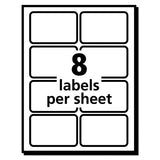 Ecofriendly Adhesive Name Badge Labels, 3.38 X 2.33, White, 80-pack