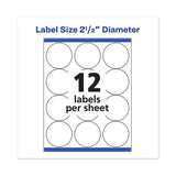 Permanent Laser Print-to-the-edge Id Labels W-surefeed, 2 1-2"dia, White, 300-pk