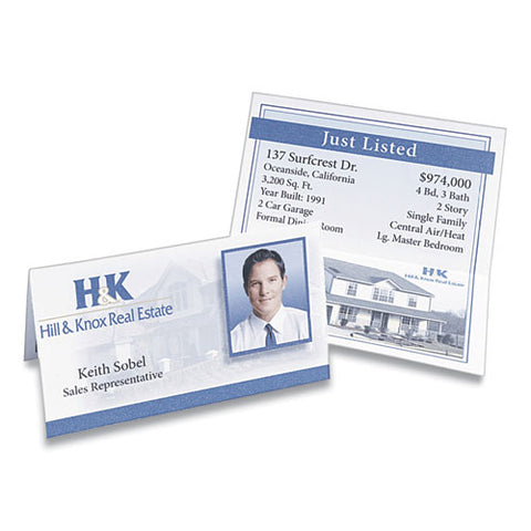 Small Tent Card, White, 2 X 3 1-2, 4 Cards-sheet, 160-box