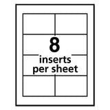 Name Badge Insert Refills, Horizontal-vertical, 2 1-4 X 3 1-2, White, 400-box