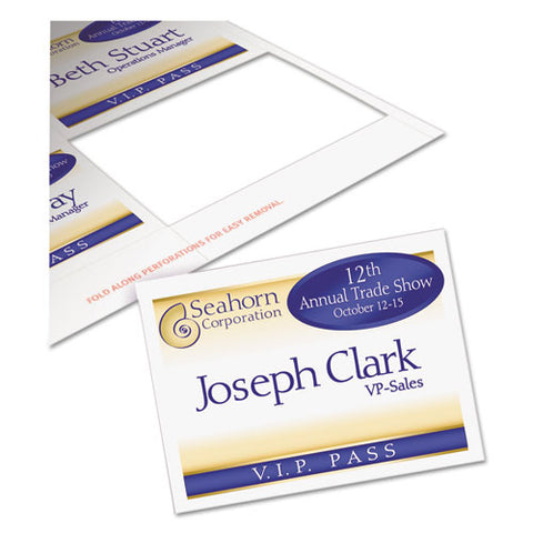 Name Badge Insert Refills, Horizontal-vertical, 3 X 4, White, 300-box