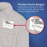 Flexible Adhesive Name Badge Labels, 3.38 X 2.33, White, 400-box
