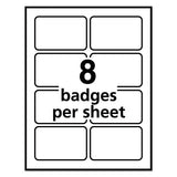 Flexible Adhesive Name Badge Labels, 3.38 X 2.33, White, 400-box