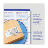 Waterproof Address Labels With Trueblock And Sure Feed, Laser Printers, 1.33 X 4, White, 14-sheet, 50 Sheets-pack