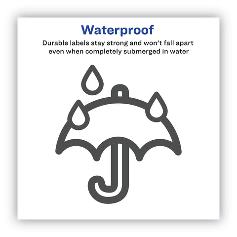 Waterproof Shipping Labels With Trueblock And Sure Feed, Laser Printers, 3.33 X 4, White, 6-sheet, 50 Sheets-pack