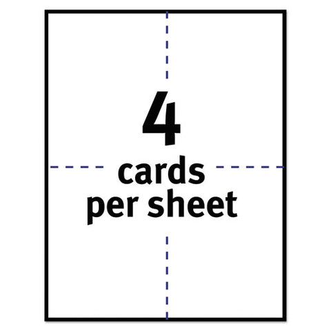 Postcards For Laser Printers, 4 1-4 X 5 1-2, Uncoated White, 4-sheet, 200-box