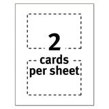 Postcards, Color Laser Printing, 4 X 6, Uncoated White, 2 Cards-sheet, 80-box