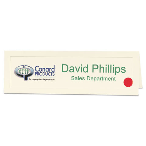 Large Embossed Tent Card, Ivory, 3 1-2 X 11, 1 Card-sheet, 50-box