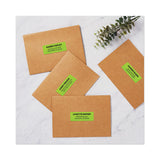High-visibility Permanent Laser Id Labels, 1 X 2 5-8, Neon Green, 750-pack
