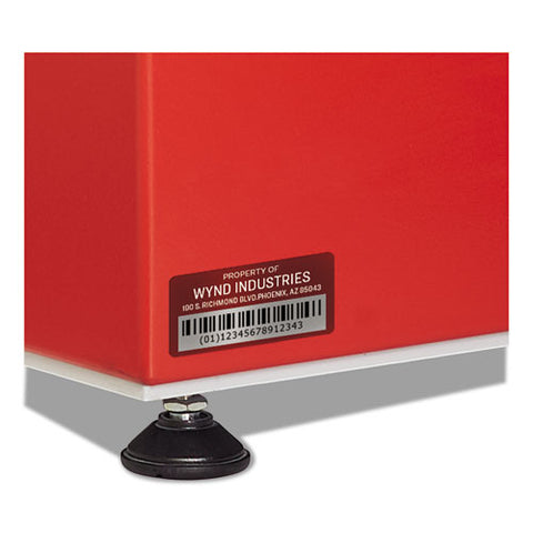 Permatrack Metallic Asset Tag Labels, Laser Printers, 0.75 X 1.5, Metallic Silver, 40-sheet, 8 Sheets-pack