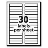 Removable File Folder Labels With Sure Feed Technology, 0.66 X 3.44, White, 30-sheet, 25 Sheets-pack