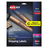 Glossy Clear Easy Peel Mailing Labels W- Sure Feed Technology, Inkjet-laser Printers, 2 X 4, Clear, 10-sheet, 10 Sheets-pack