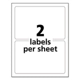 Durable Permanent Id Labels With Trueblock Technology, Laser Printers, 5 X 8.13, White, 2-sheet, 50 Sheets-pack