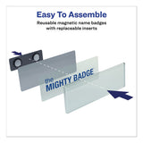 The Mighty Badge Name Badge Inserts, 1 X 3, Clear, Laser, 20-sheet, 5 Sheets-pack