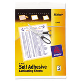 Clear Self-adhesive Laminating Sheets, 3 Mil, 9" X 12", Matte Clear, 10-pack