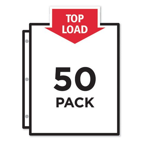 Top-load Poly Sheet Protectors, Heavy Gauge, Letter, Nonglare, 50-box