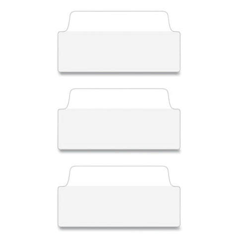 Ultra Tabs Repositionable Wide Tabs, 1-3-cut Tabs, White, 3" Wide, 24-pack