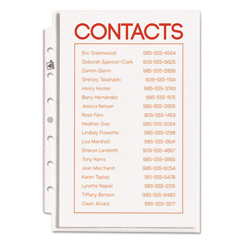 Top Load Sheet Protector, Heavyweight, 8.5 X 5 1-2, Clear, 25-pack
