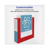 Heavy-duty View Binder With Durahinge And Locking One Touch Ezd Rings, 3 Rings, 5" Capacity, 11 X 8.5, Red
