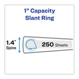 Heavy-duty Non Stick View Binder With Durahinge And Slant Rings, 3 Rings, 1" Capacity, 11 X 8.5, White, 4-pack