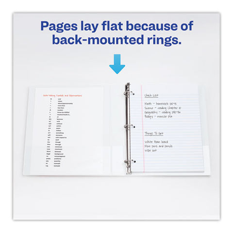 Heavy-duty Non Stick View Binder With Durahinge And Slant Rings, 3 Rings, 1" Capacity, 11 X 8.5, White, 4-pack