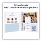 Heavy-duty Non Stick View Binder With Durahinge And Slant Rings, 3 Rings, 3" Capacity, 11 X 8.5, White, 2-pack