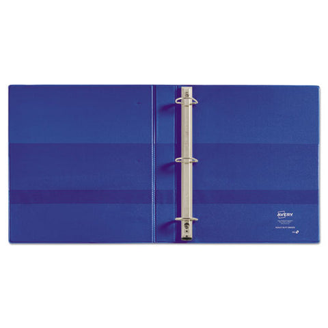 Heavy-duty Non-view Binder With Durahinge And One Touch Ezd Rings, 3 Rings, 1" Capacity, 11 X 8.5, Blue