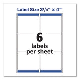 Shipping Labels W- Trueblock Technology, Inkjet Printers, 3.33 X 4, White, 6-sheet, 25 Sheets-pack