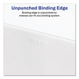 Preprinted Legal Exhibit Side Tab Index Dividers, Allstate Style, 10-tab, 13, 11 X 8.5, White, 25-pack