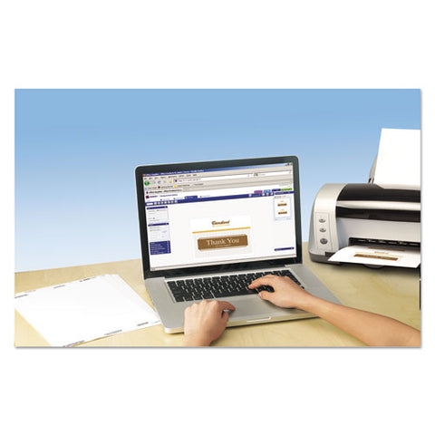 Note Cards For Inkjet Printers, 4 1-4 X 5 1-2, Matte White, 60-pack W-envelopes