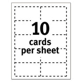 Magnetic Business Cards, 2 X 3 1-2, White, 10-sheet, 30-pack