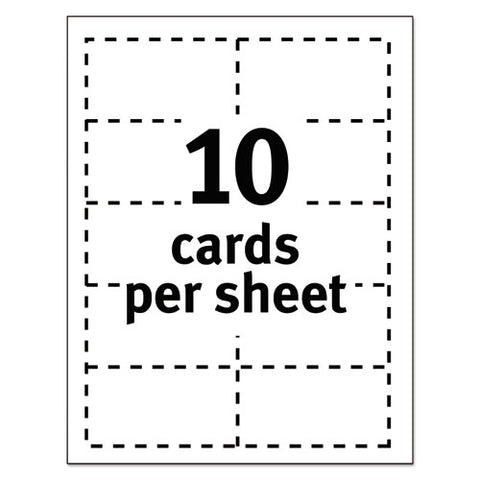 Magnetic Business Cards, 2 X 3 1-2, White, 10-sheet, 30-pack