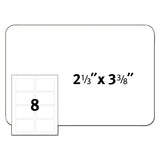 Flexible Adhesive Name Badge Labels, 3.38 X 2.33, White, 160-pack