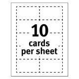True Print Clean Edge Business Cards, Inkjet, 2 X 3 1-2, White, 200-pack