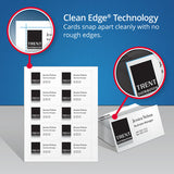 True Print Clean Edge Business Cards, Inkjet, 2 X 3 1-2, Ivory, 200-pack