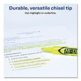 Hi-liter Desk-style Highlighters, Chisel Tip, Fluorescent Yellow, 36-box