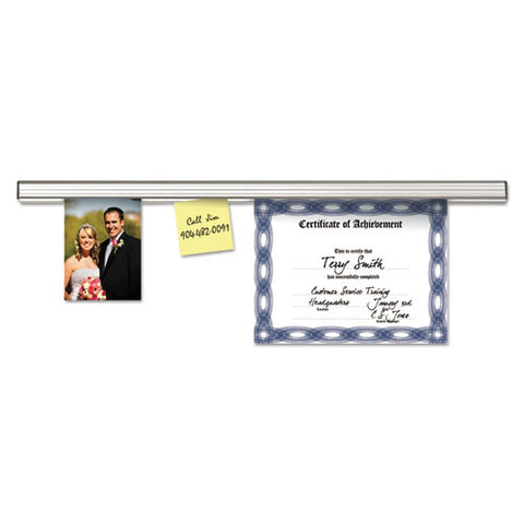 Grip-a-strip Display Rail, 36 X 1 1-2, Aluminum Finish