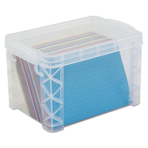 Super Stacker Storage Boxes, Hold 500 4 X 6 Cards, Plastic, Clear