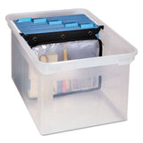 Expanding Zipper Pouch, 13 X 9 1-4, Clear-black