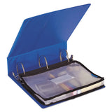 Expanding Zipper Pouch, 13 X 9 1-4, Clear-black