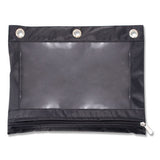 Binder Pencil Pouch, 10 X 7 3-8, Black-clear