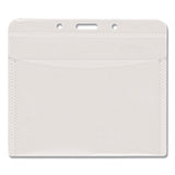 Pvc-free Badge Holders, Horizontal, 4.5 X 4, Clear, 50-pack