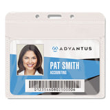 Pvc-free Badge Holders, Horizontal, 4.5 X 4, Clear, 50-pack