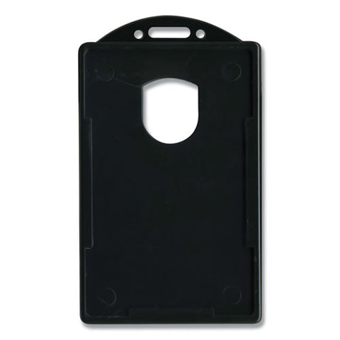 Vertical Id Card Holders, 2.38 X 3.68, Black, 25-pack