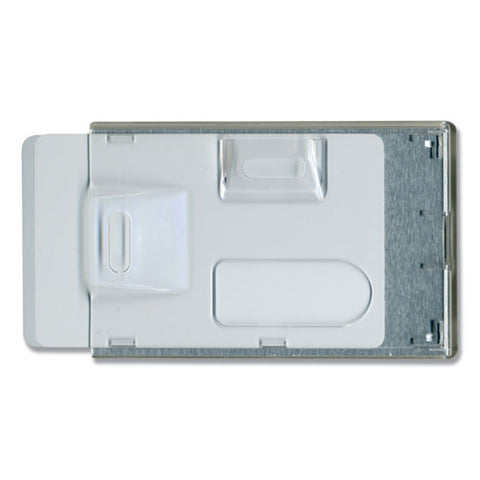 Rigid Two-badge Rfid Blocking Smart Card Holder, 3.68 X 2.38, Clear, 20-pack