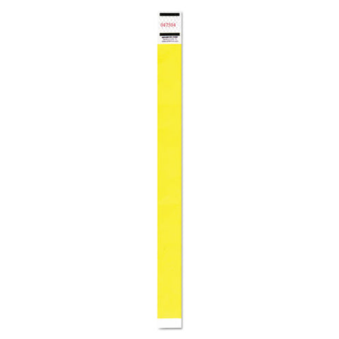 Crowd Management Wristband, Sequential Numbers, 9 3-4 X 3-4, Neon Yellow,500-pk