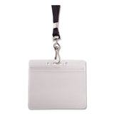 Resealable Id Badge Holder, Lanyard, Horizontal, 4.13 X 3.75, Clear, 20-pack