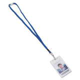 Breakaway Lanyards, Metal J-hook Fastener, Blue, 24-box