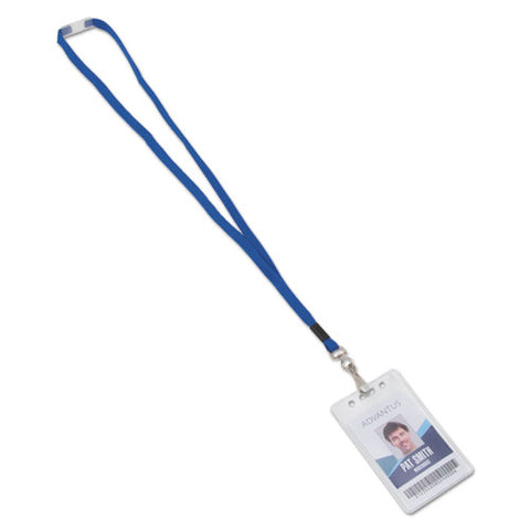 Breakaway Lanyards, Metal J-hook Fastener, Blue, 24-box